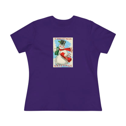 Christmas Greetings - Snowman - Women's Tee - Whippie's
