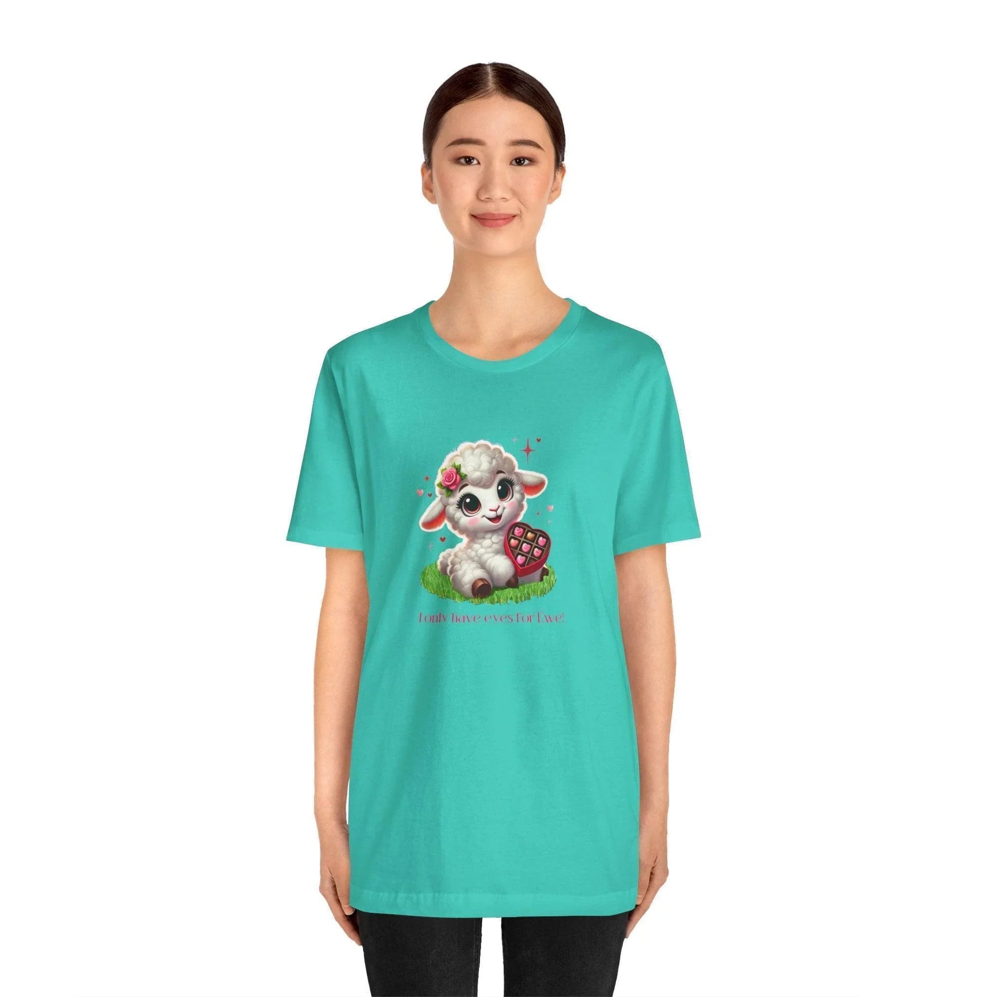 💖 I Only Have Eyes for Ewe! 🐑 Unisex Jersey Tee ✨ Spread the love this Valentine's Day! - Whippie's