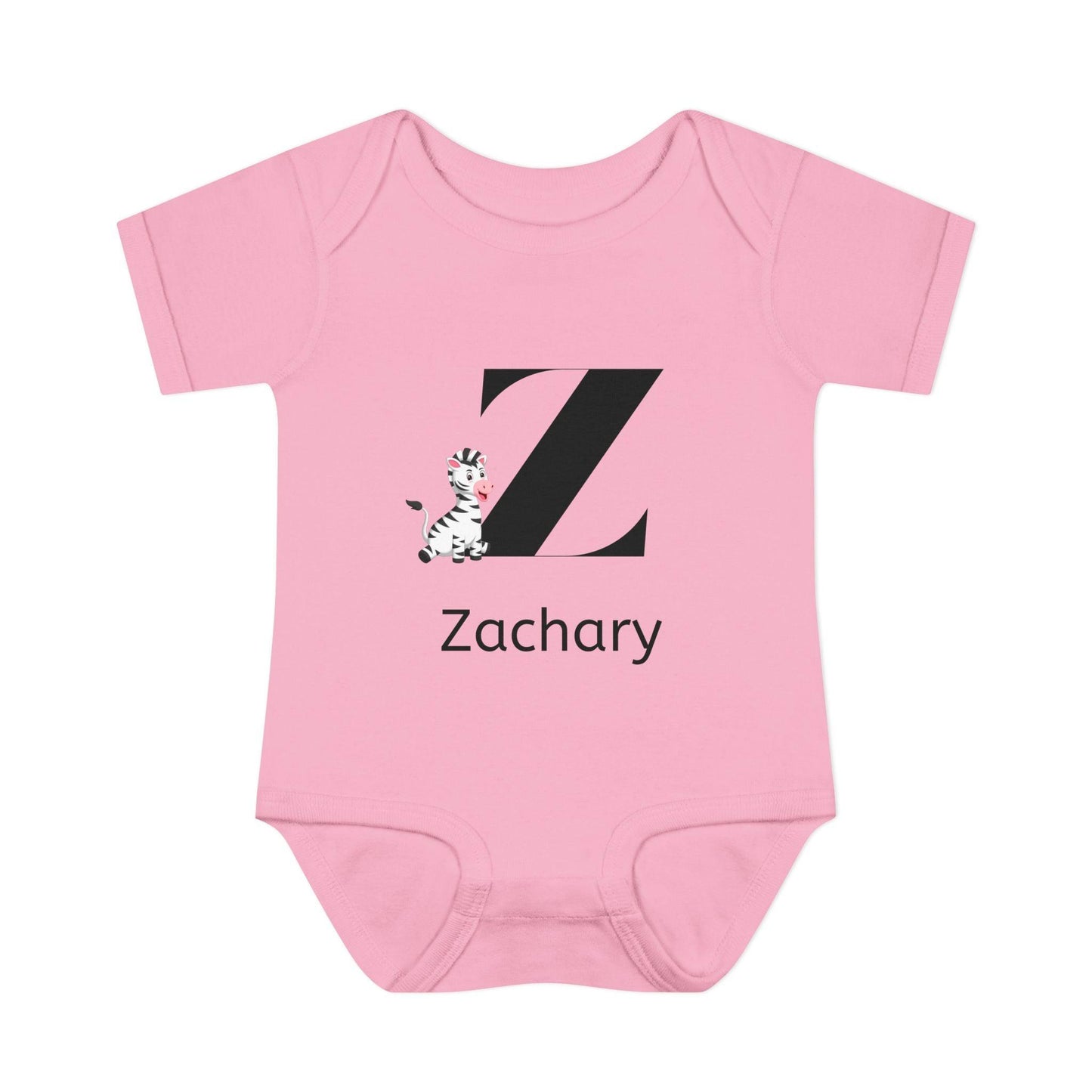 Alphabet Adventures: Letter Z - Zany Zebra Baby Onesie - Personalizable - Whippie's