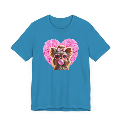 Yorkie Love Unisex Jersey Tee - 💖 Cuteness Overload! 💖 - Whippie's