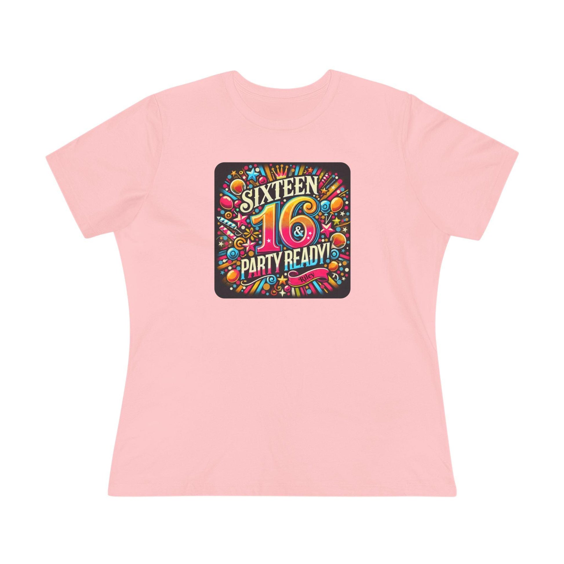 Sweet 16 & Party Ready - Women's Softstyle Tee - Personalizable - Whippie's