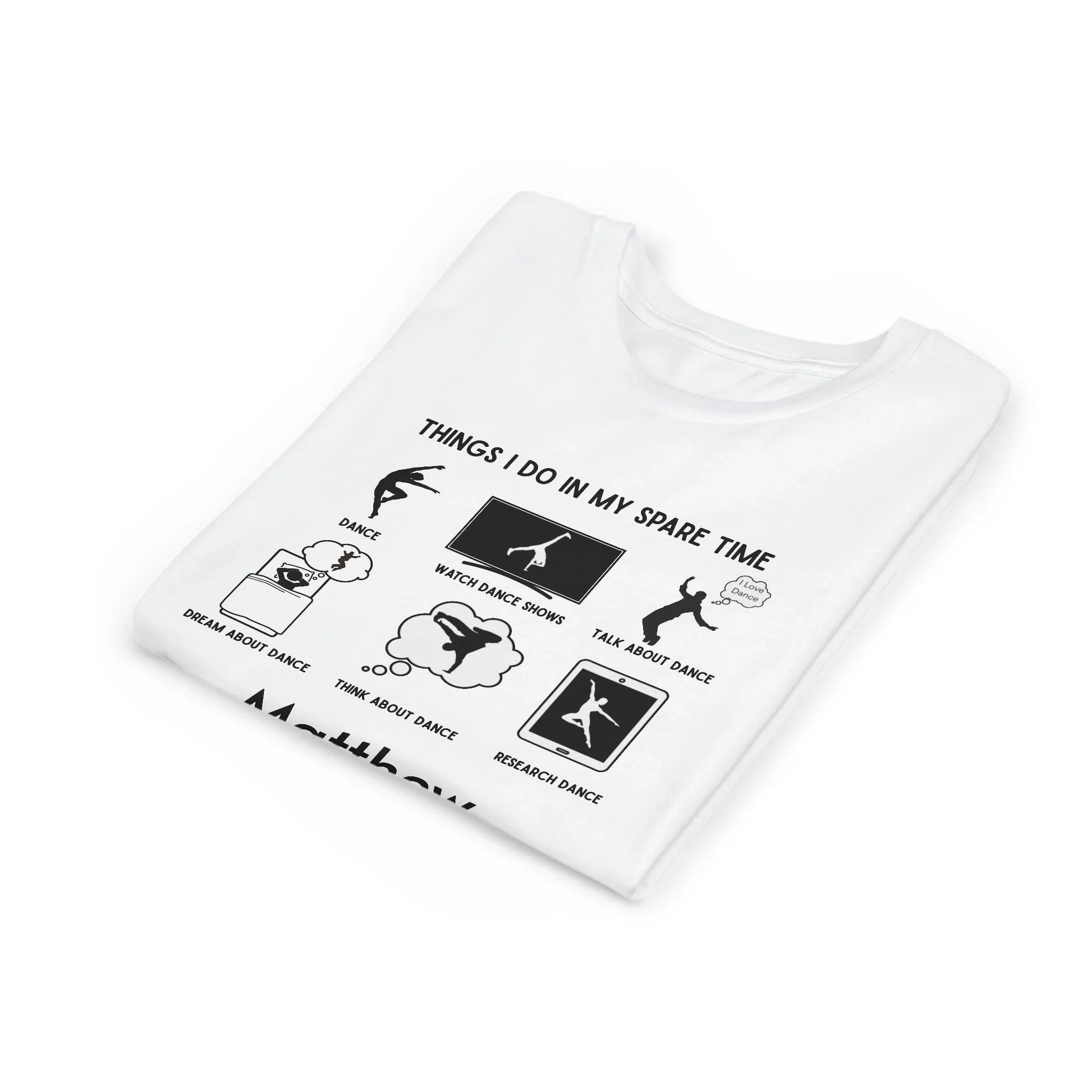 My Spare Time = Dance Time Boys' Youth Tee - Personalizable - Whippie's