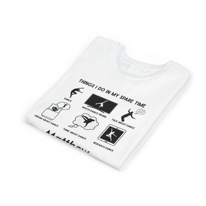 My Spare Time = Dance Time Boys' Youth Tee - Personalizable - Whippie's