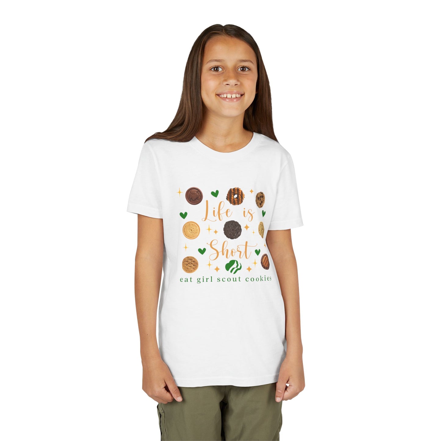 Life is Short, Eat Girl Scout Cookies Tee | Youth (ABC)