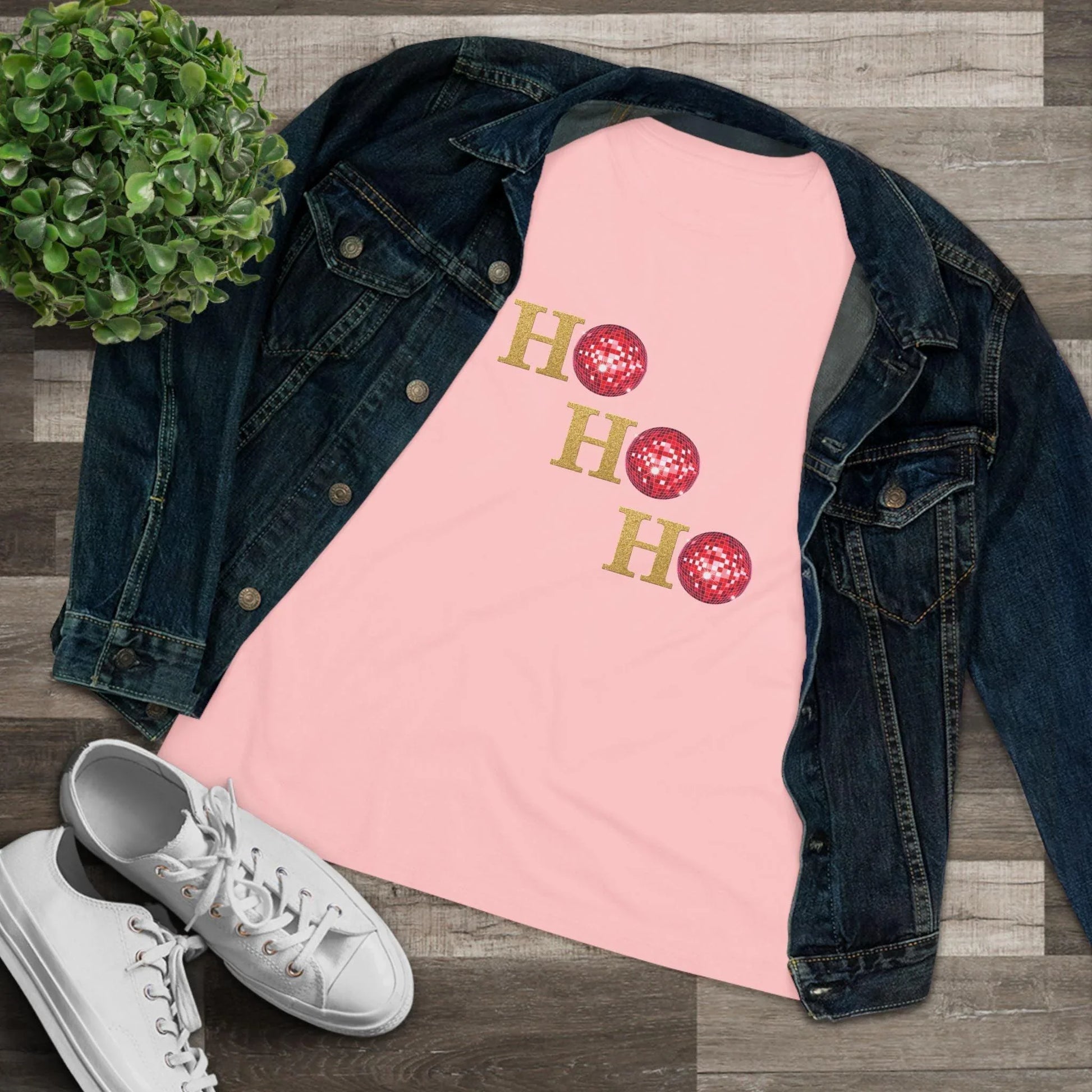 Ho Ho Ho ✨ Women's Softstyle Tee (with Disco Ball O's!) - Whippie's