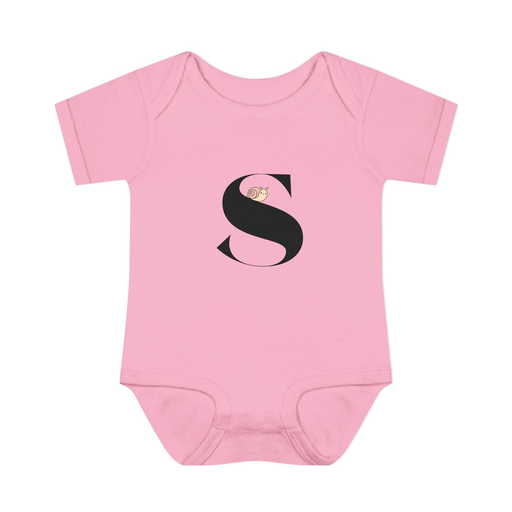 Alphabet Adventures: Letter S - Snazzy Snail Baby Onesie S is for Snazzy Snail! - Whippie's