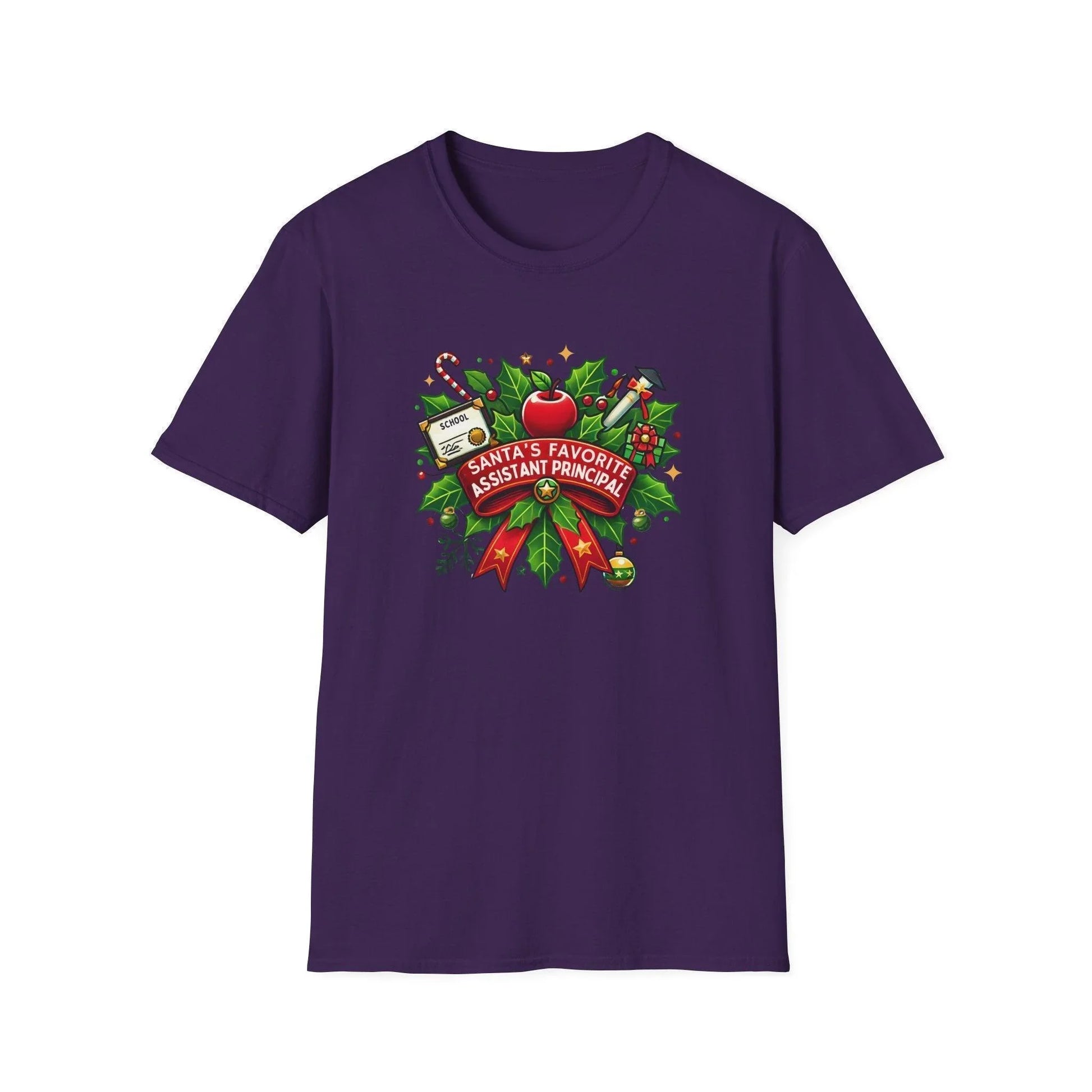 Santa's Favorite Assistant Principal Unisex Tee 🍎🎅 - Whippie's