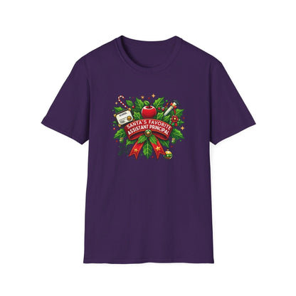 Santa's Favorite Assistant Principal Unisex Tee 🍎🎅 - Whippie's