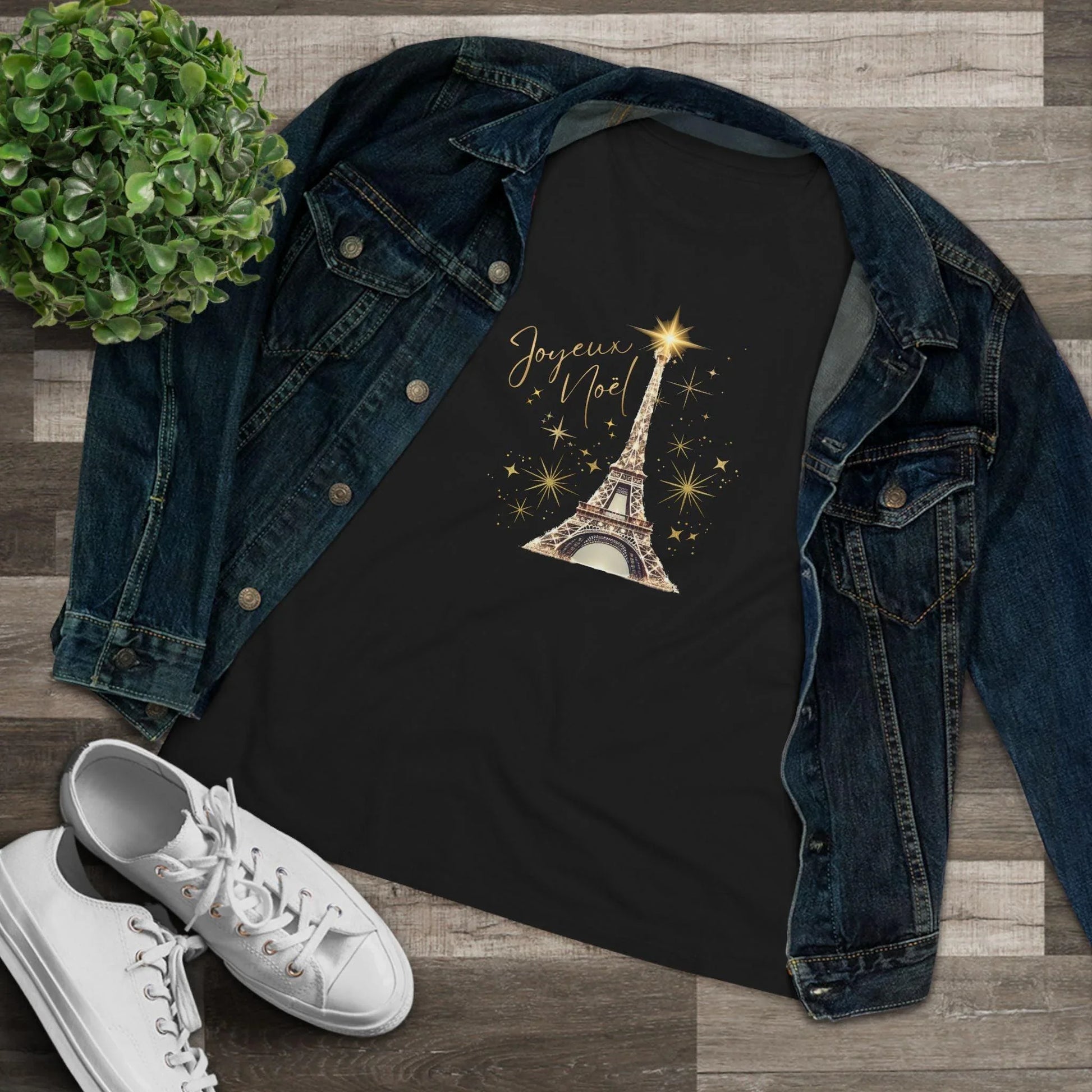 ✨ Joyeux Noël Women's Tee 🗼 A touch of Parisian elegance. - Whippie's