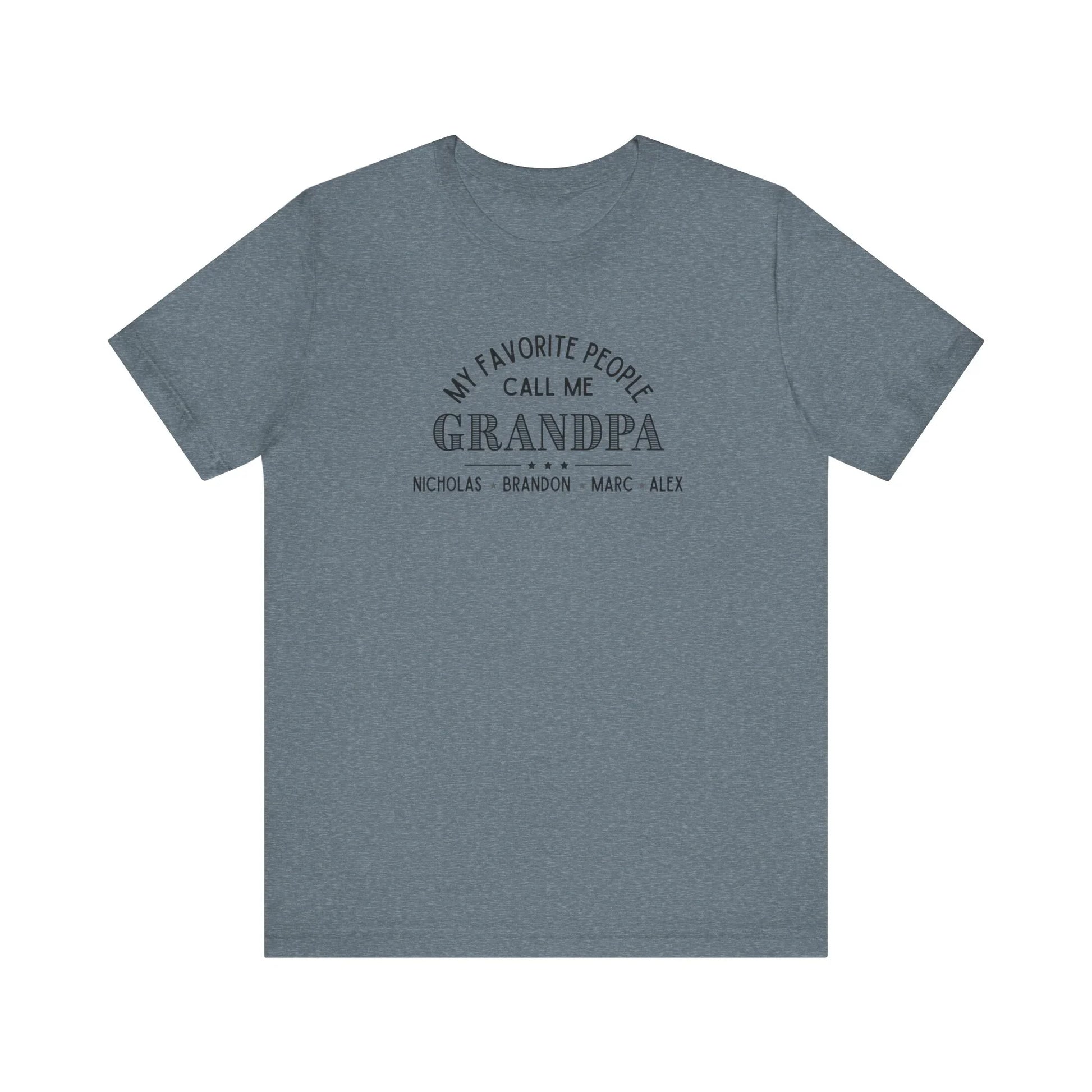 My Favorite People Call Me Grandpa - Personalized Unisex Jersey Tee - Whippie's