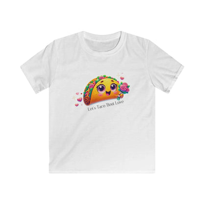 🌮 Let's Taco 'Bout Love 💖 Kids Softstyle Tee ✨ Spread the love this Valentine's Day! - Whippie's
