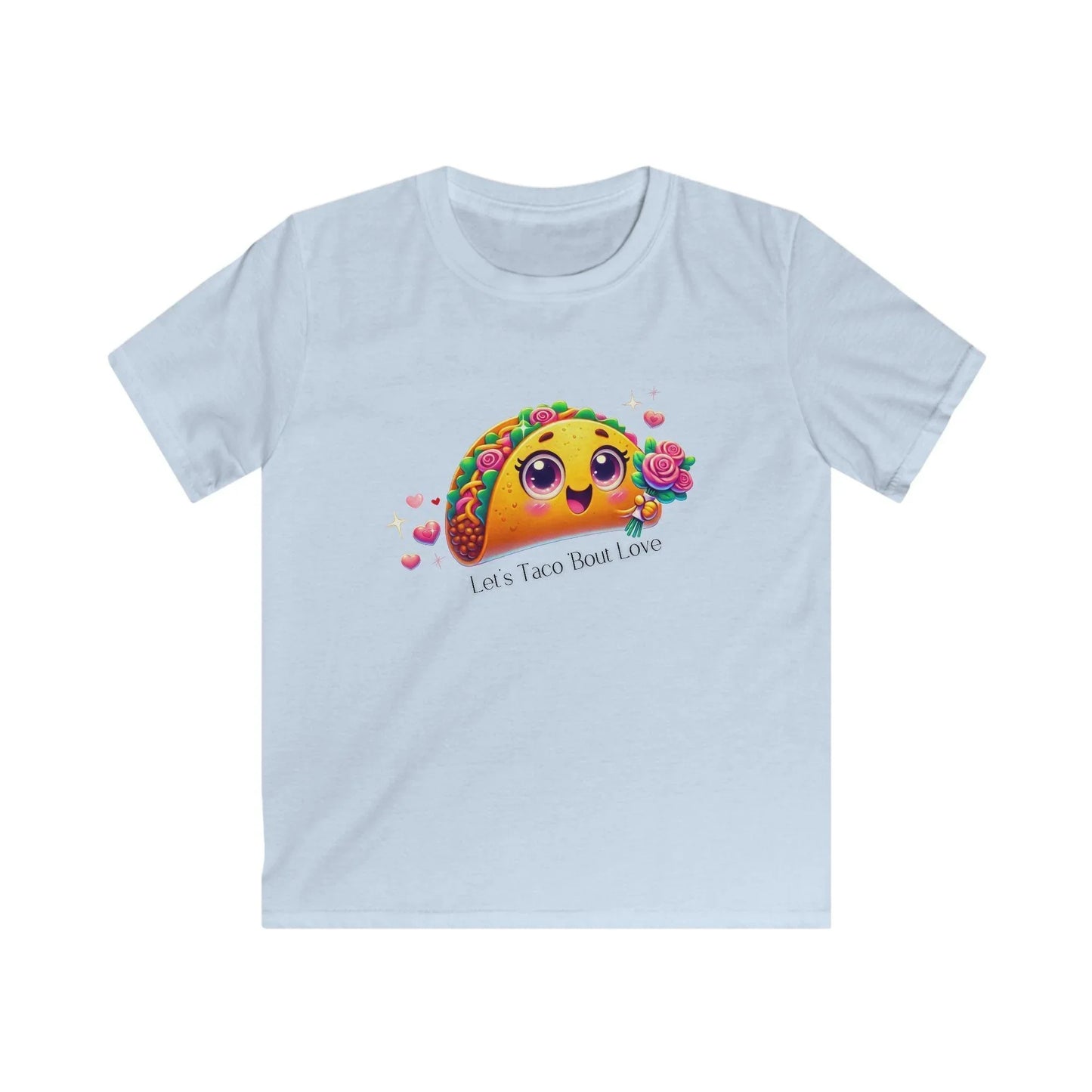 🌮 Let's Taco 'Bout Love 💖 Kids Softstyle Tee ✨ Spread the love this Valentine's Day! - Whippie's