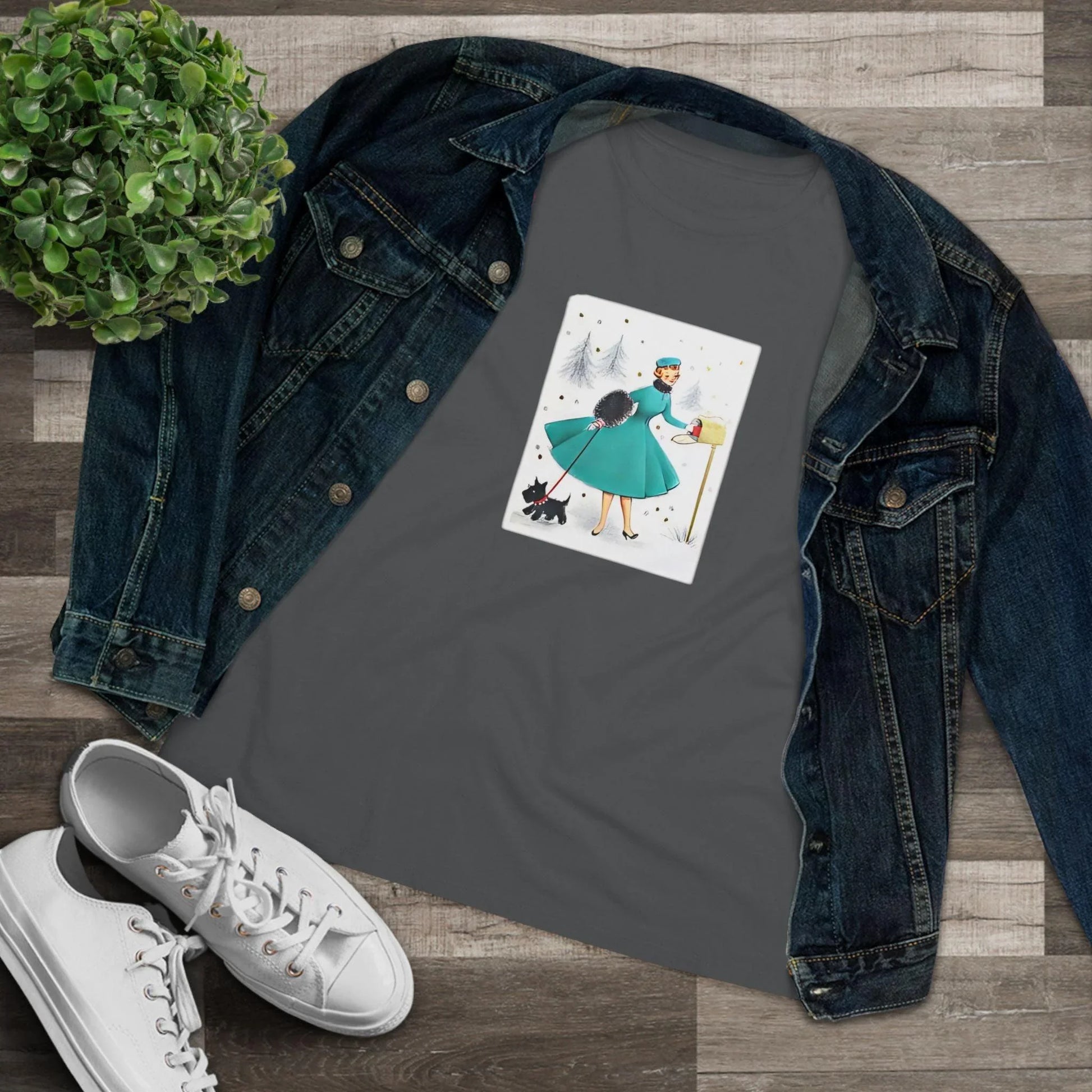 Retro Christmas Mailbox Check - Women's Softstyle Tee - Whippie's