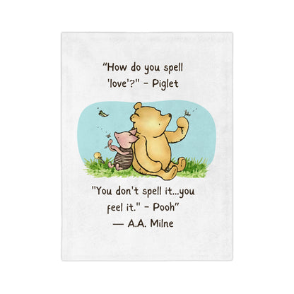 How Do You Spell Love? Soft Fleece Baby Blanket - Feel the Love!