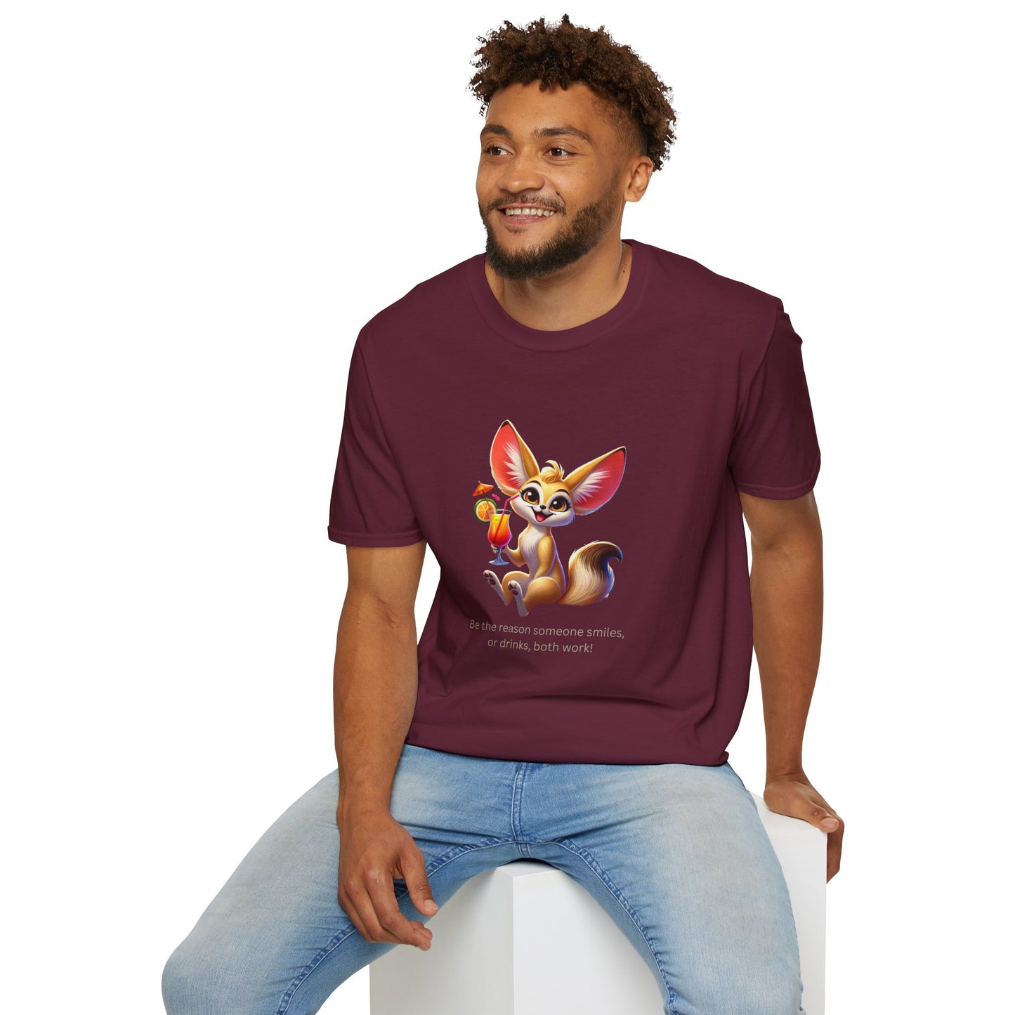 Fennec Fox Cocktail - Cheers to Good Times and Smiles! Unisex T-shirt