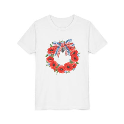 Memorial Day 'Never Forget' Wreath - Youth T-shirt