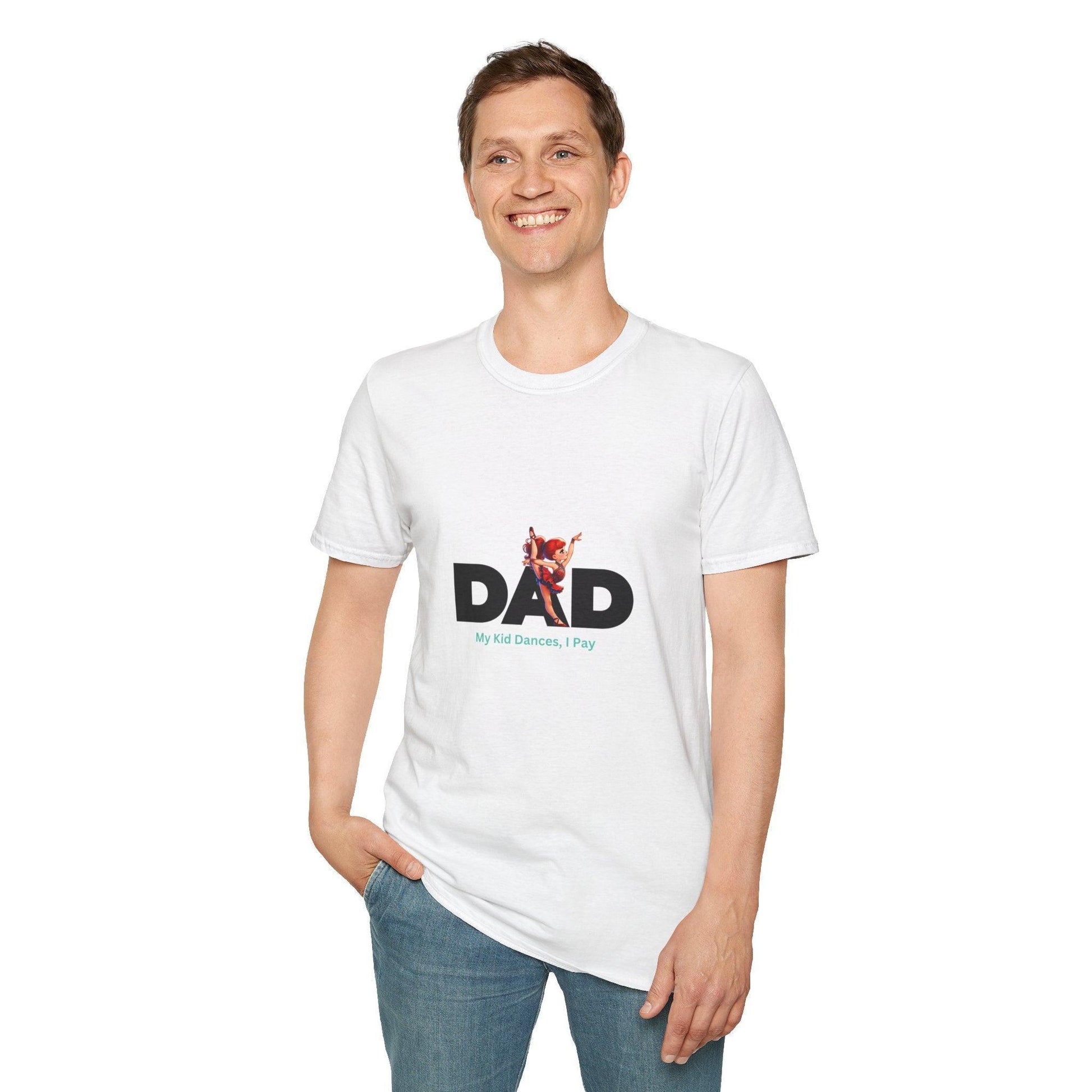 Dance Dad: Red Hair Ponytail Dancer T-Shirt - Whippie's