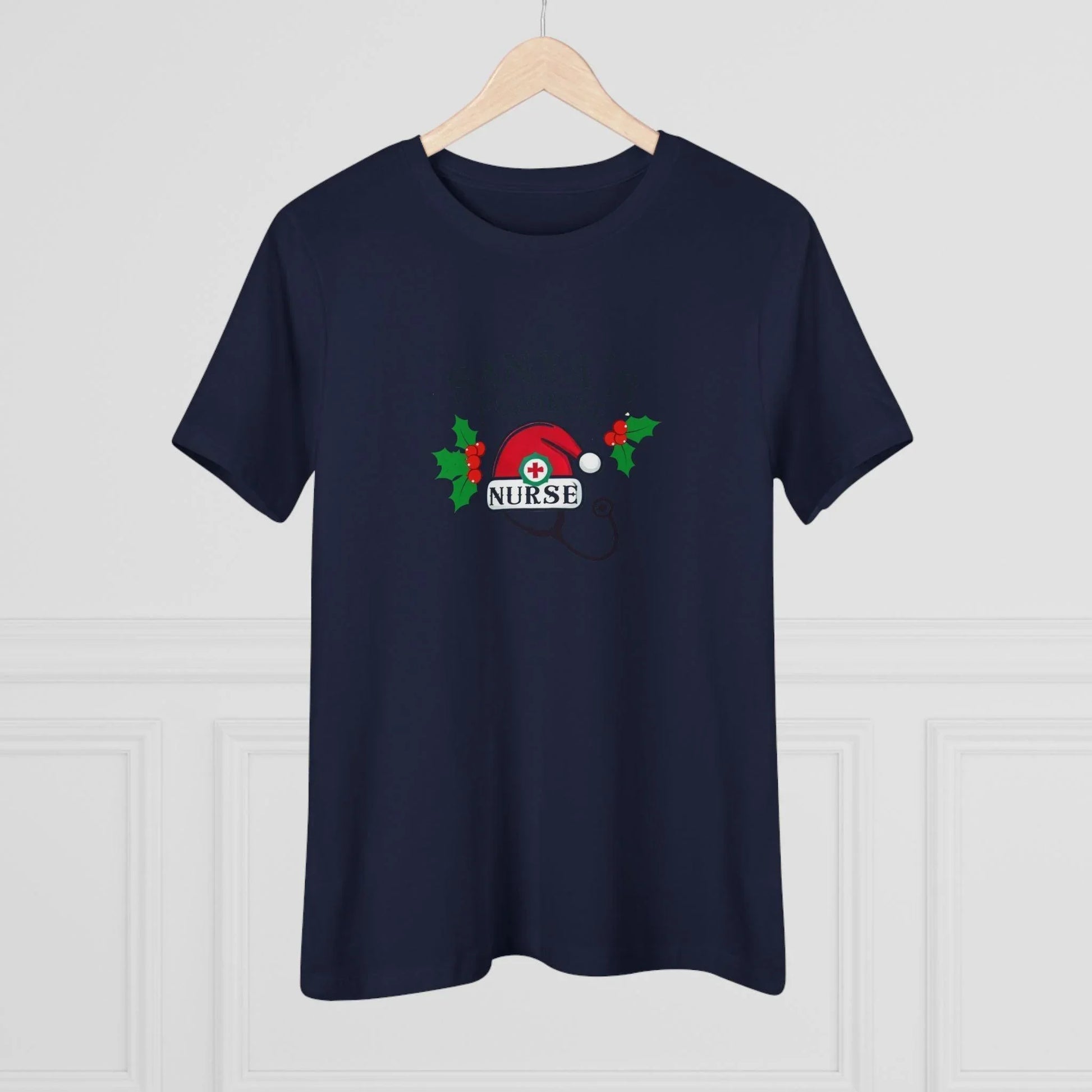 Santa's Favorite Nurse 🎅⚕️ - Stetoscope and Santa Hat 🎁🎄 - Women's Softstyle Tee - Whippie's