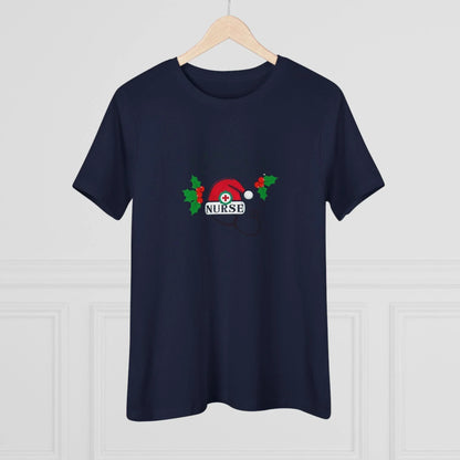 Santa's Favorite Nurse 🎅⚕️ - Stetoscope and Santa Hat 🎁🎄 - Women's Softstyle Tee - Whippie's