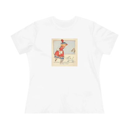 Christmas is Here - Vintage Girl with Poodle - Women's Softstyle Tee - Whippie's