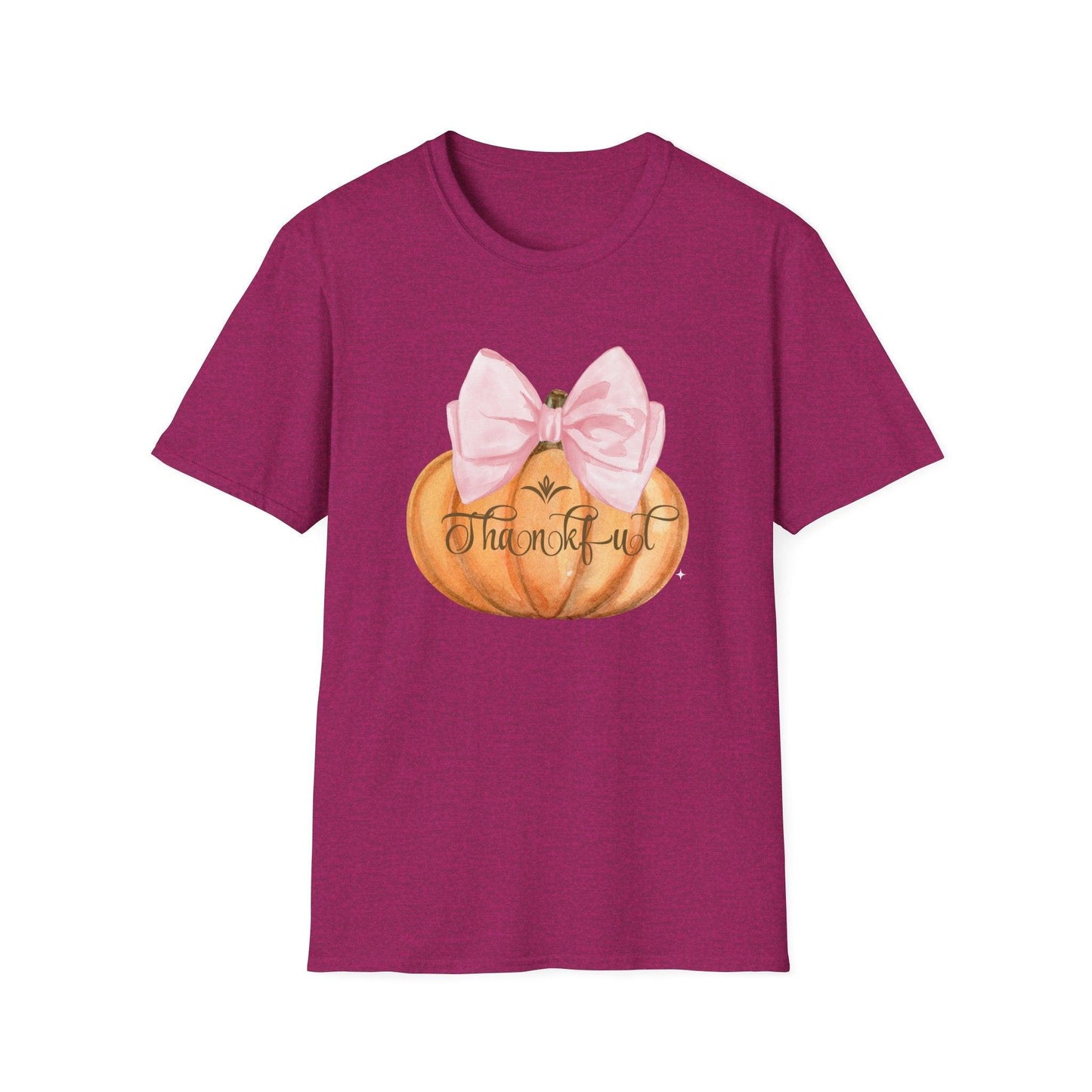 Thankful Pumpkin - A Heart Full of Gratitude! 🧡🎀 Unisex Tee - Whippie's