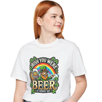 Irish You Were Beer T-Shirt - Cheers to St. Patrick's Day! 🍻🍀 - Whippie's
