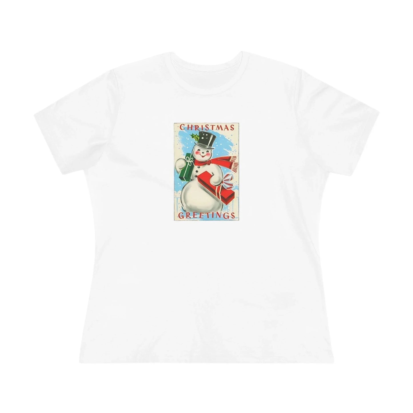Christmas Greetings - Snowman - Women's Tee - Whippie's