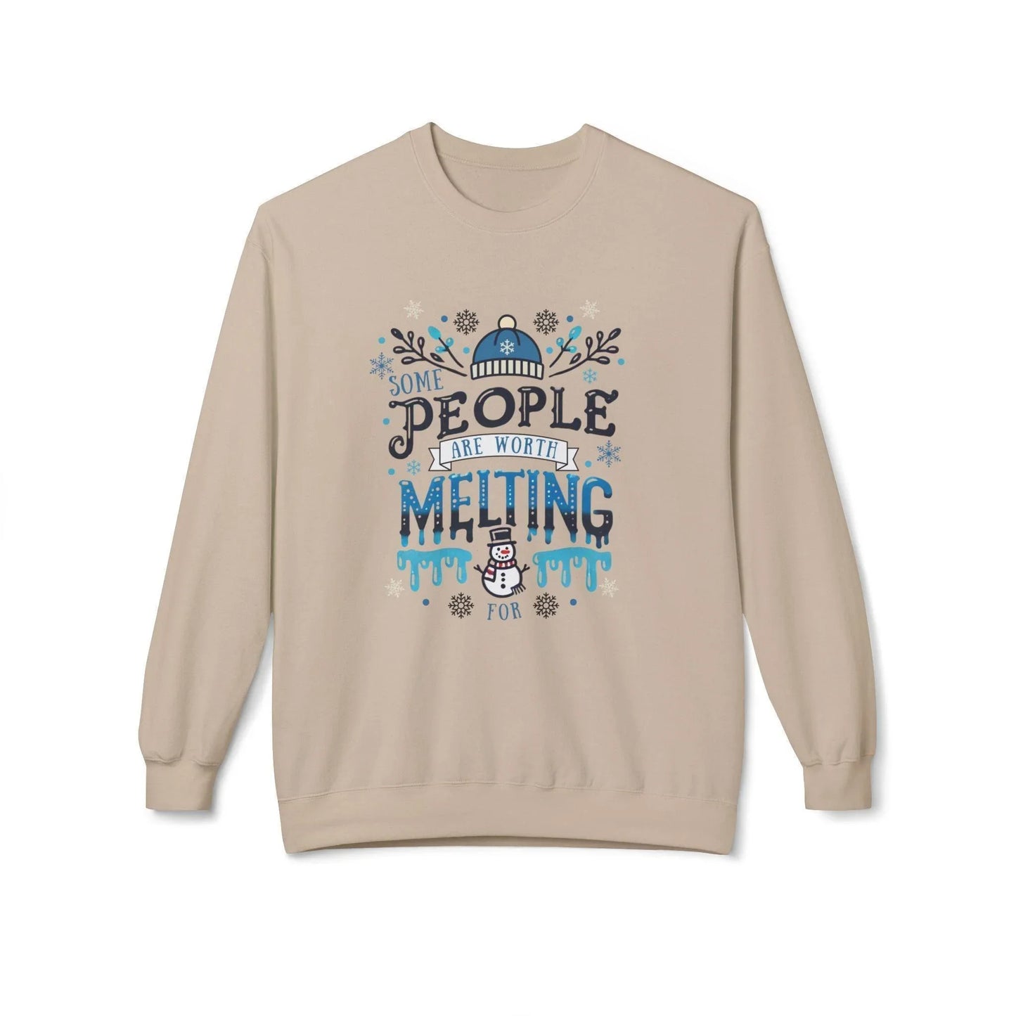 ☃️ Some People are Worth Melting For ❤️ Unisex Fleece Sweatshirt ✨ - Whippie's