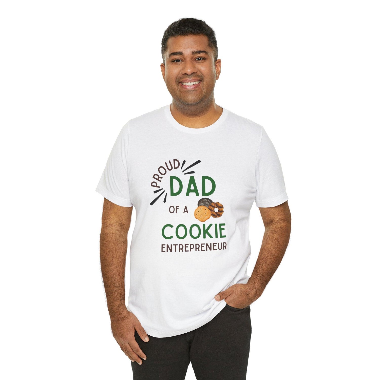 Proud Dad of a Cookie Entrepreneur - Unisex Jersey Tee Celebrate Your Little Cookie Boss! - Whippie's
