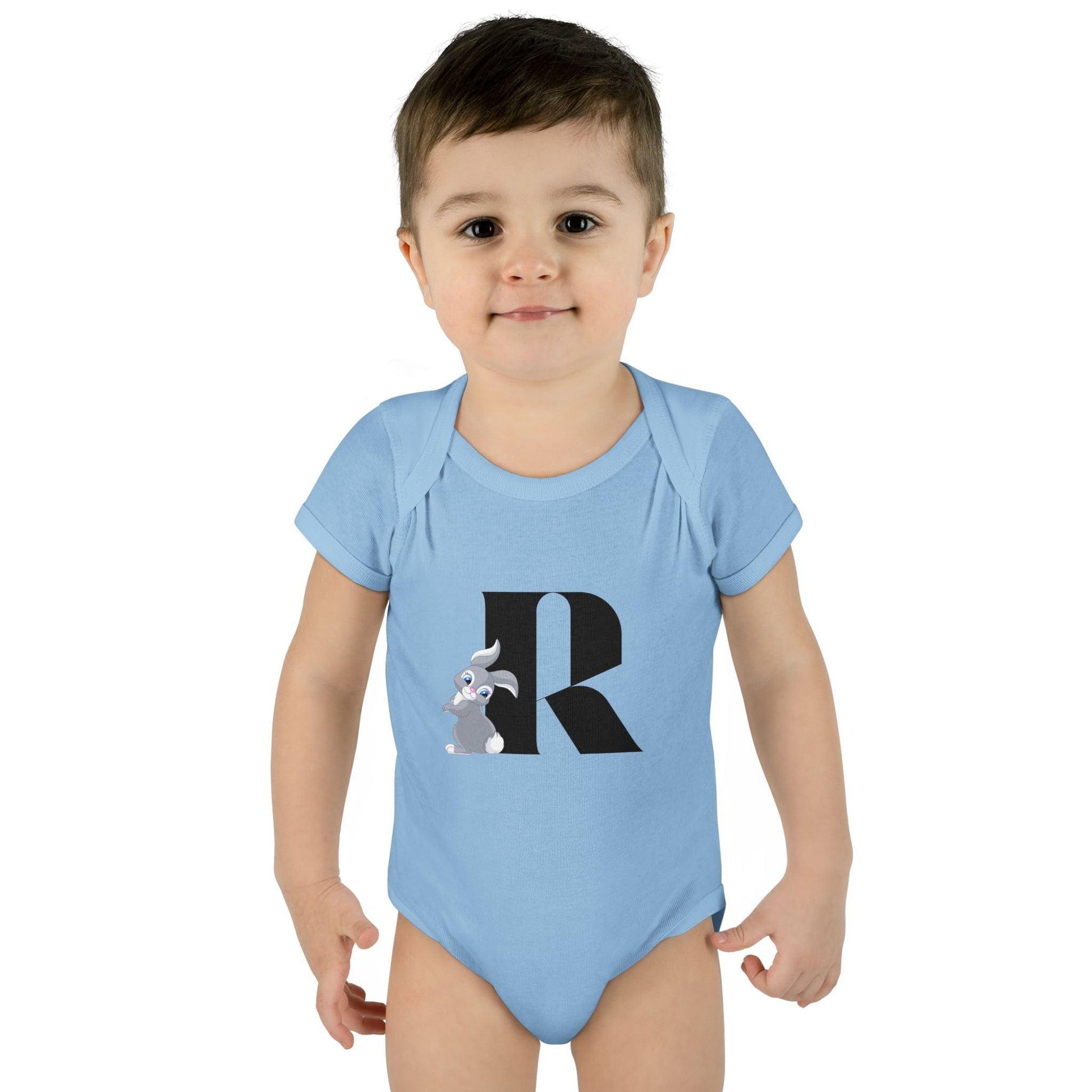Alphabet Adventures: Letter R - Rad Rabbit Baby Onesie R is for Rad Rabbit! - Whippie's