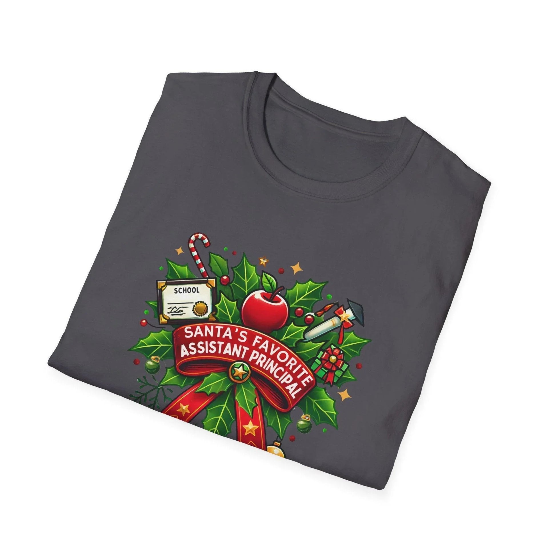 Santa's Favorite Assistant Principal Unisex Tee 🍎🎅 - Whippie's