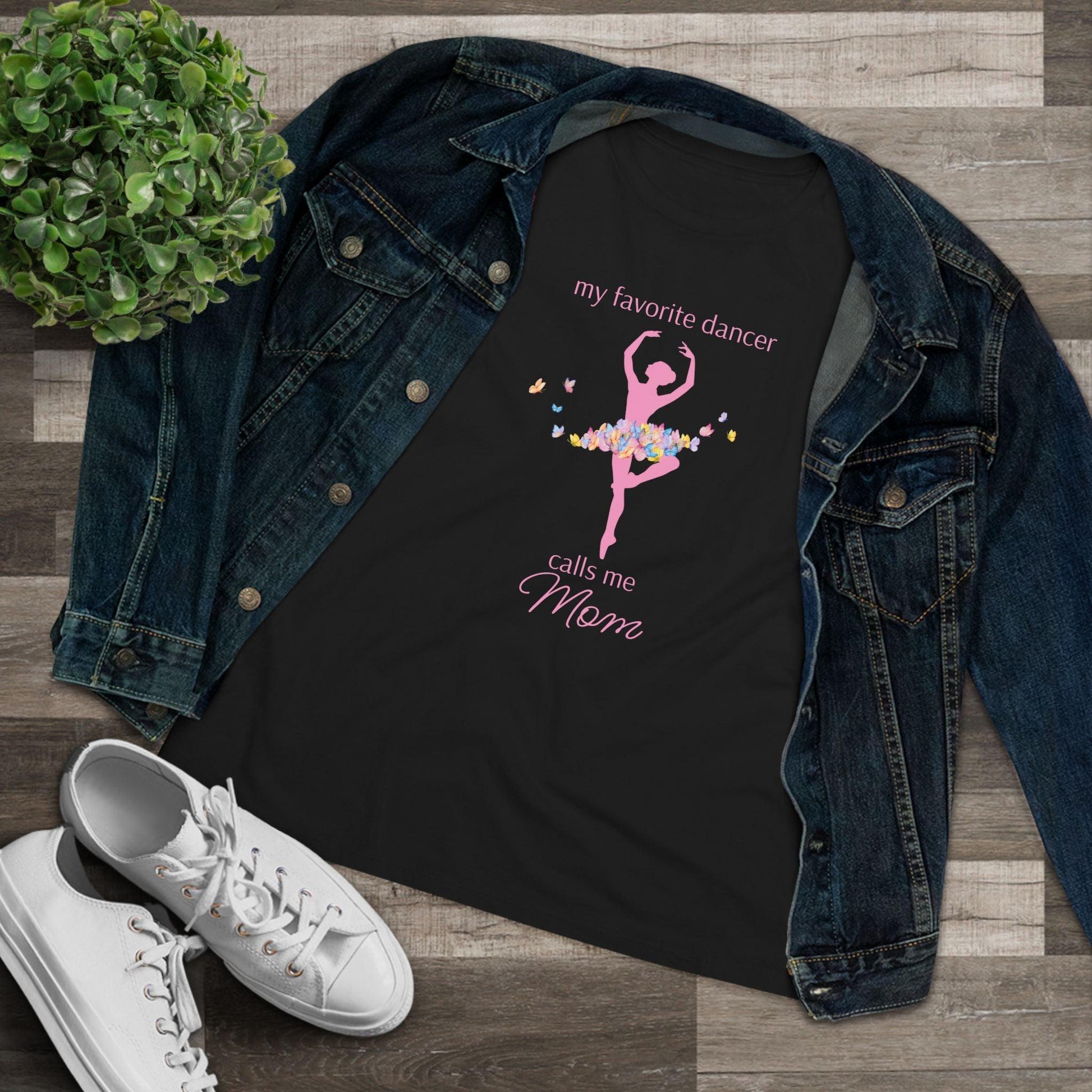 Butterfly Dancer - My Favorite Dancer Calls Me Mom - Women's Tee - 💖 Celebrate the Dancer in Your Life! 💖 - Personalizable - Whippie's
