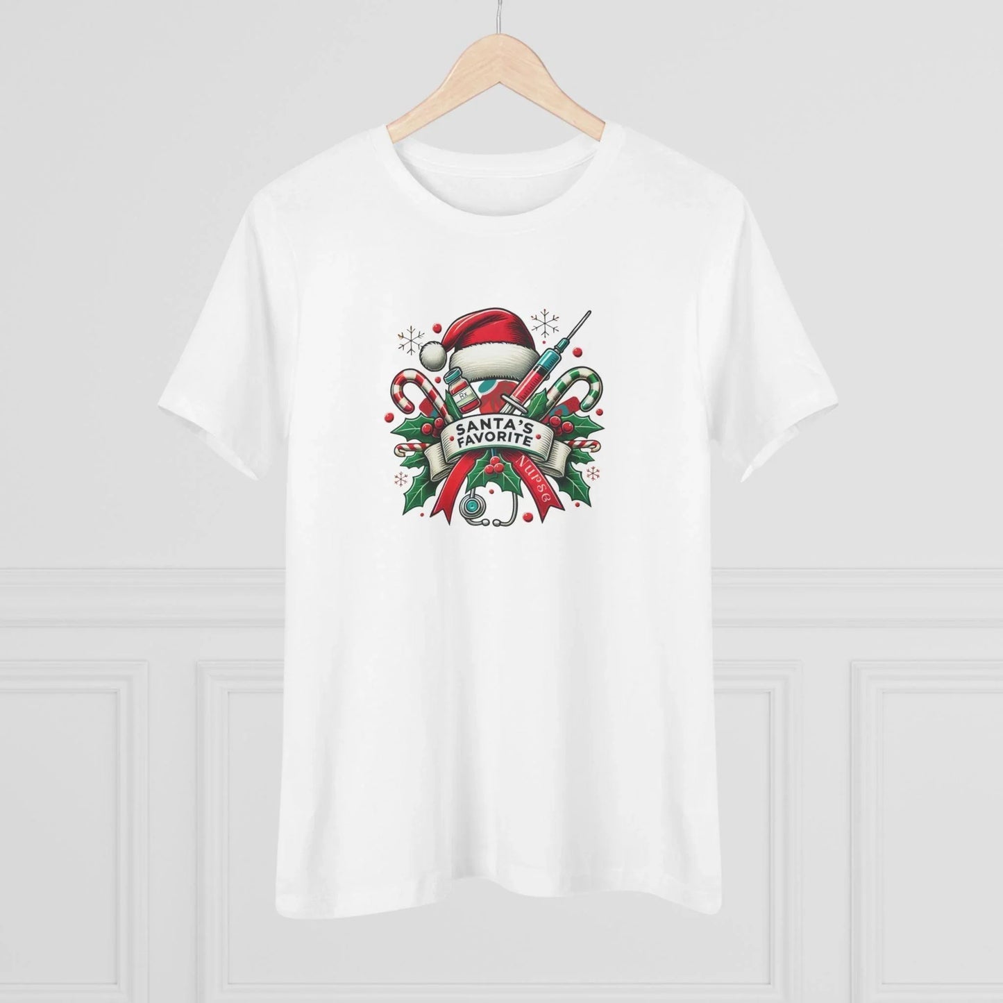 Santa's Favorite Nurse - Women's Softstyle Tee - Whippie's