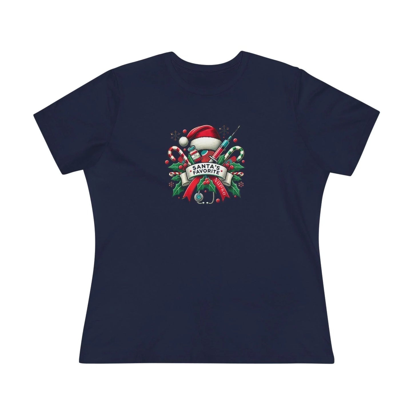 Santa's Favorite School Nurse - Women's Softstyle Tee - Whippie's