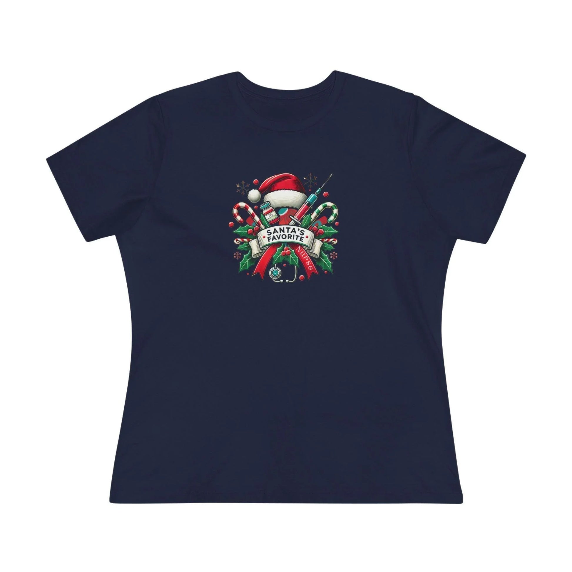 Santa's Favorite School Nurse - Women's Softstyle Tee - Whippie's