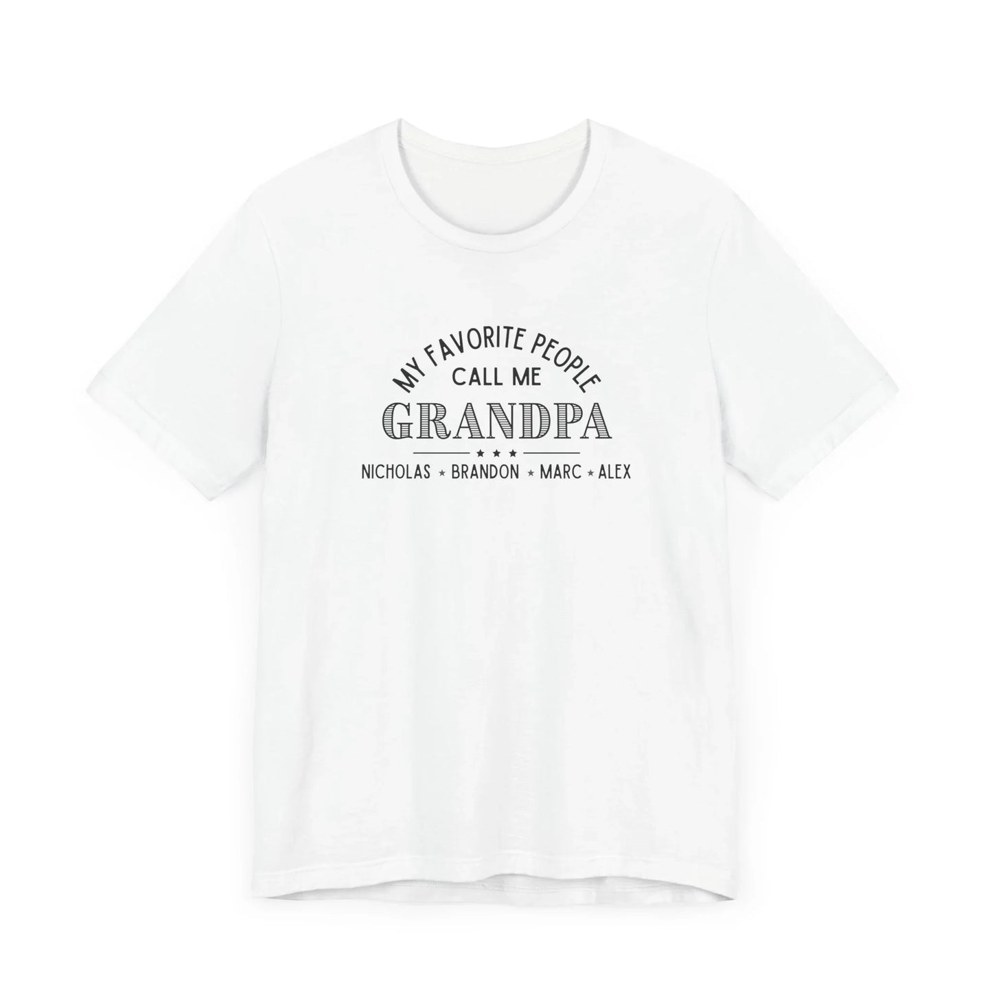 My Favorite People Call Me Grandpa - Personalized Unisex Jersey Tee - Whippie's