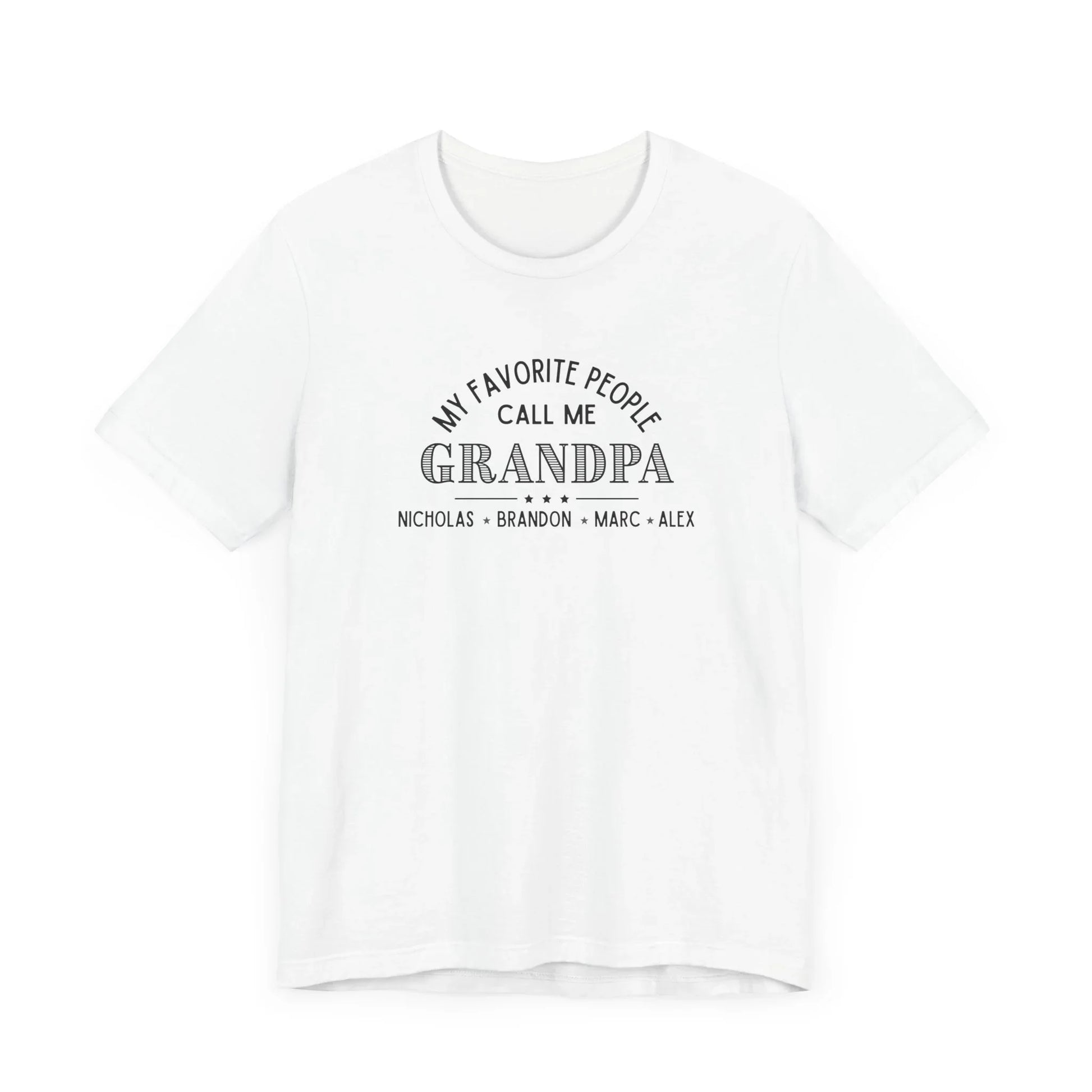 My Favorite People Call Me Grandpa - Personalized Unisex Jersey Tee - Whippie's