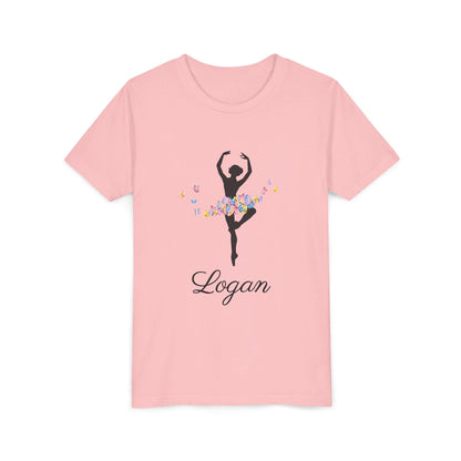 Butterfly Ballerina [Dancer Name] Youth Tee - Personalizable - Whippie's