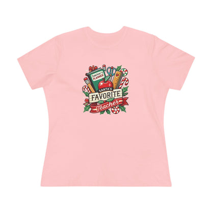 Santa's Favorite Teacher - Spreading Holiday Cheer in the Classroom! 🎅🎄 Women's Softstyle Tee - Whippie's