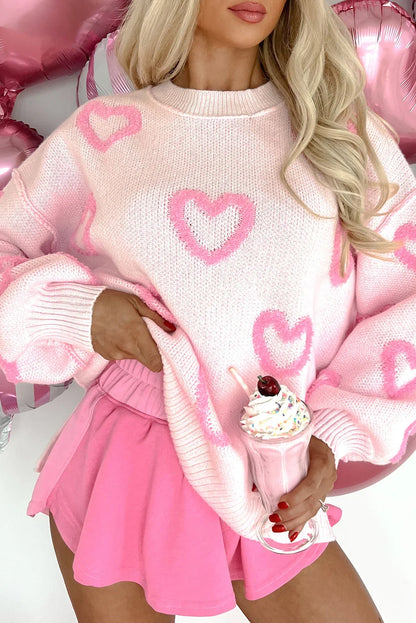Chenille Heart Sweater