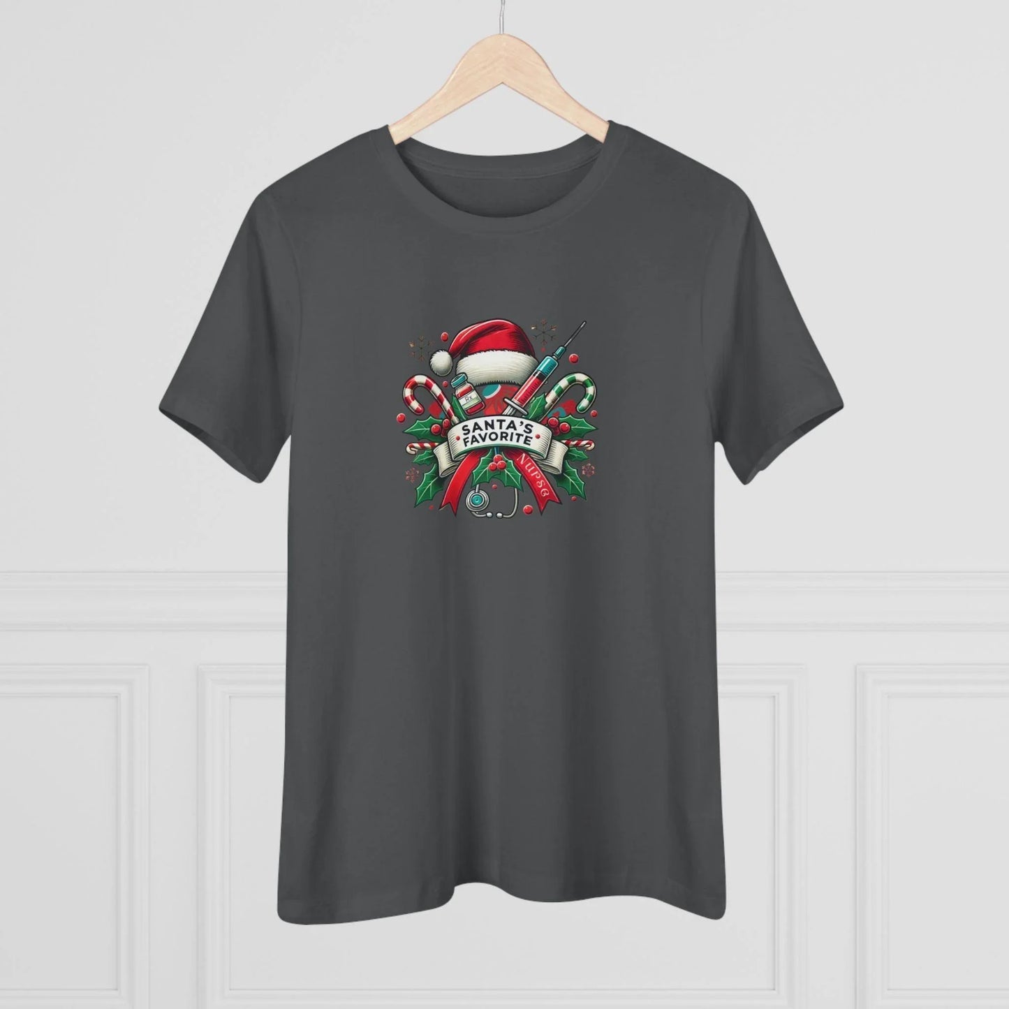 Santa's Favorite School Nurse - Women's Softstyle Tee - Whippie's