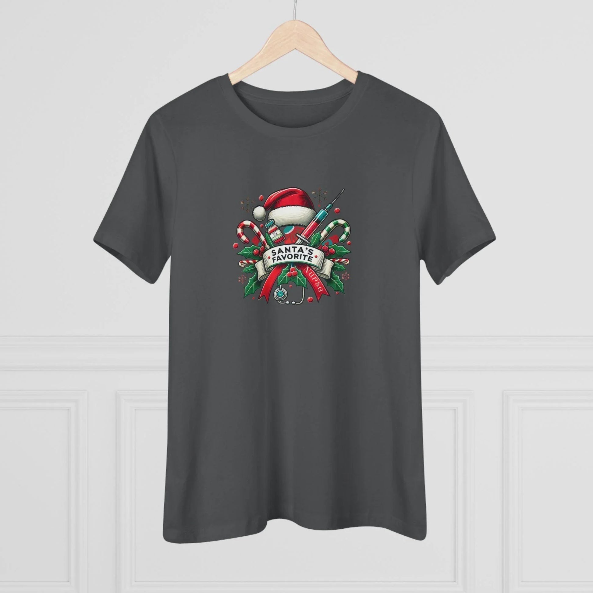 Santa's Favorite School Nurse - Women's Softstyle Tee - Whippie's