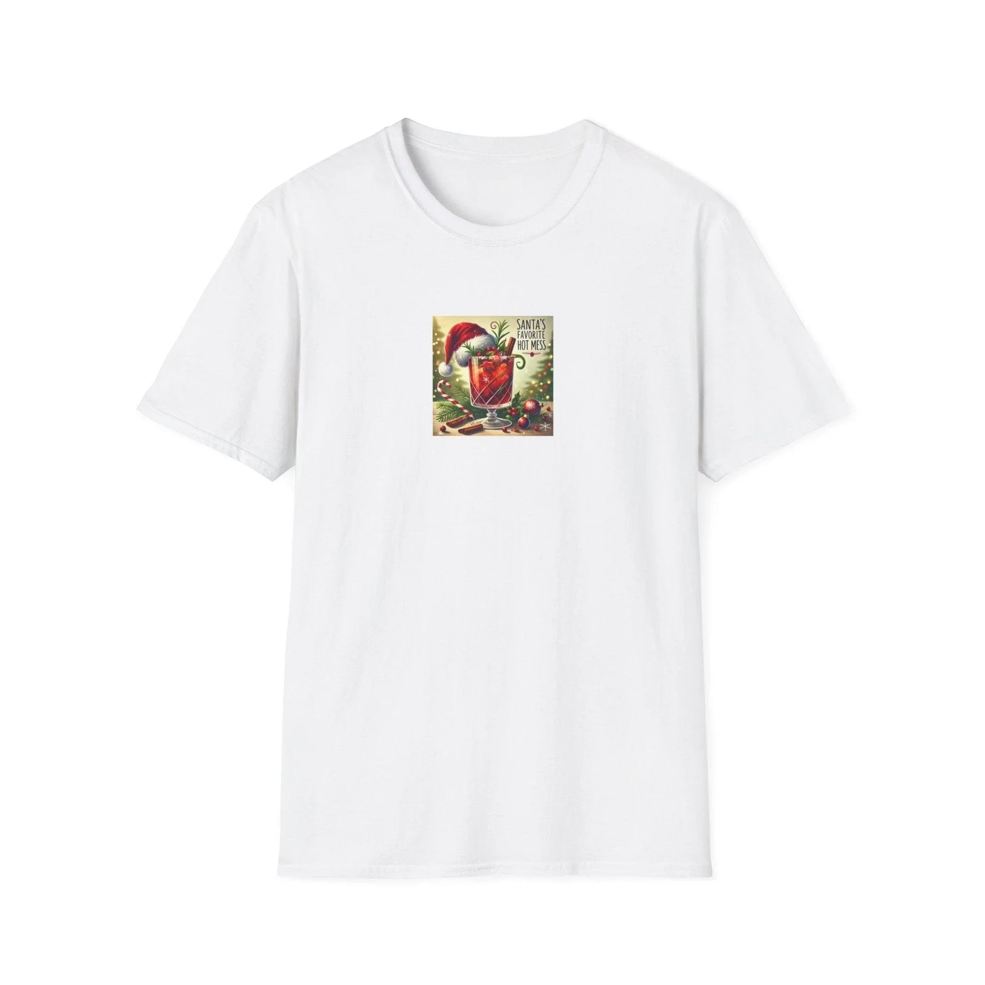 Santa's Favorite Hot Mess 🎅🎄🍹 - Unisex Softstyle T-shirt - Whippie's