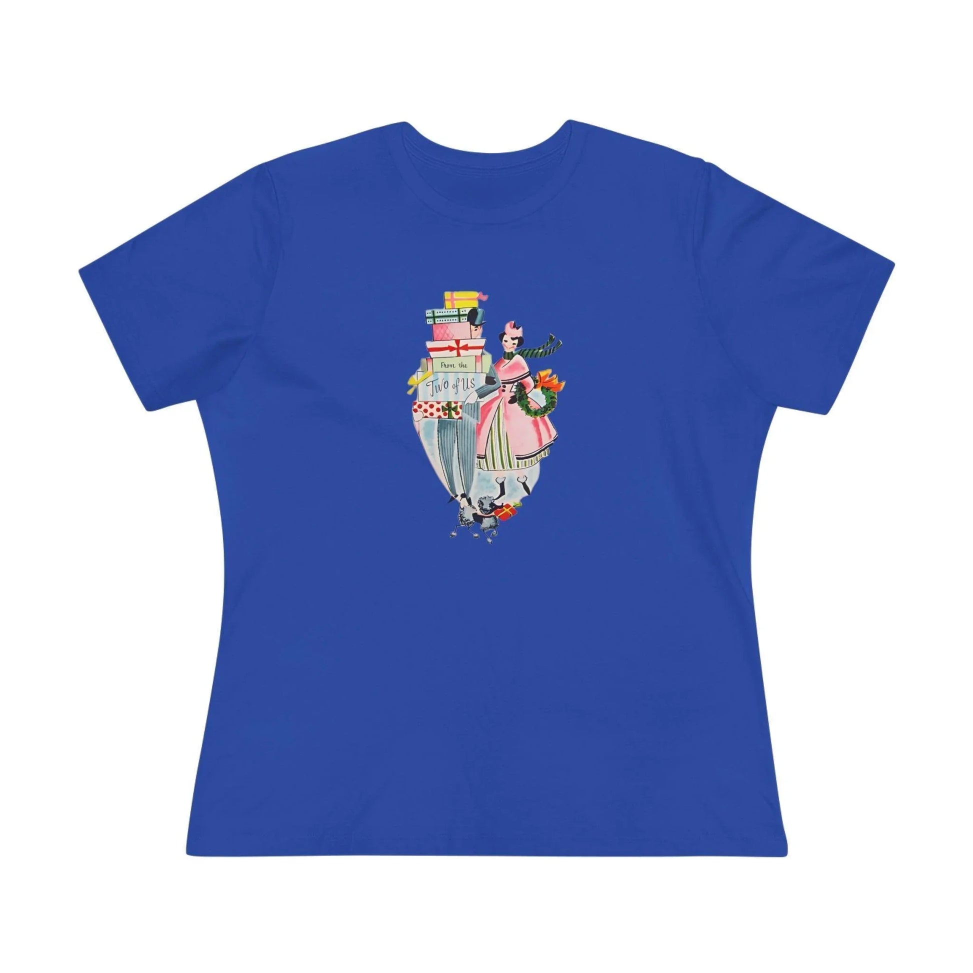 🎁 From the Two of Us! 🎄 Women's Tee ✨ Spread vintage holiday cheer! - Whippie's