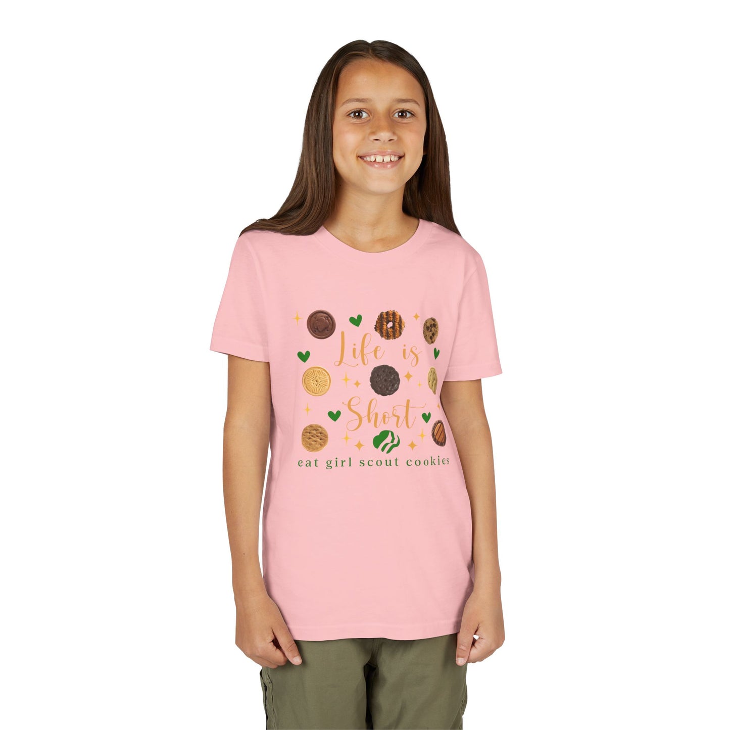 Life is Short, Eat Girl Scout Cookies Tee | Youth (ABC)