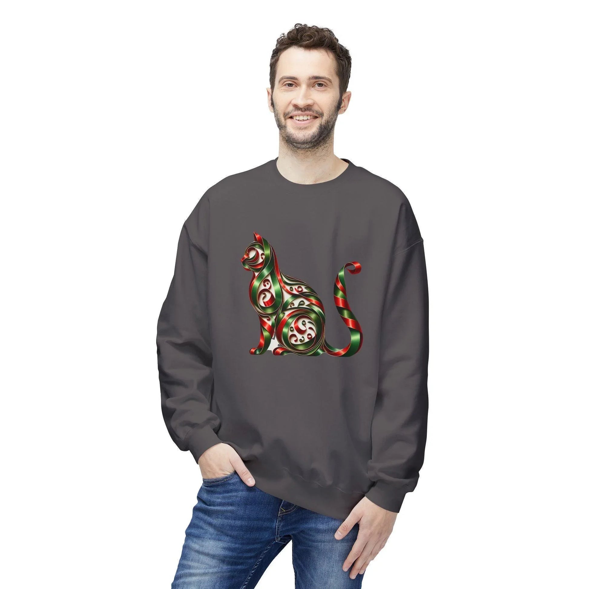 🐱 Merry Meowmas! 🎄 Unisex Fleece Sweatshirt 🎁 - Whippie's