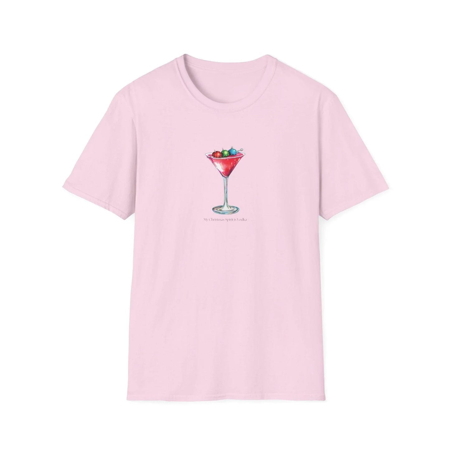 My Christmas Spirit is Vodka 🍸🎄 - Unisex Softstyle T-shirt - Whippie's