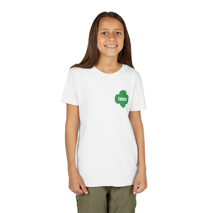 Personalized Girl Scout Trefoil Troop Tee | Girls Lead the Way -Youth