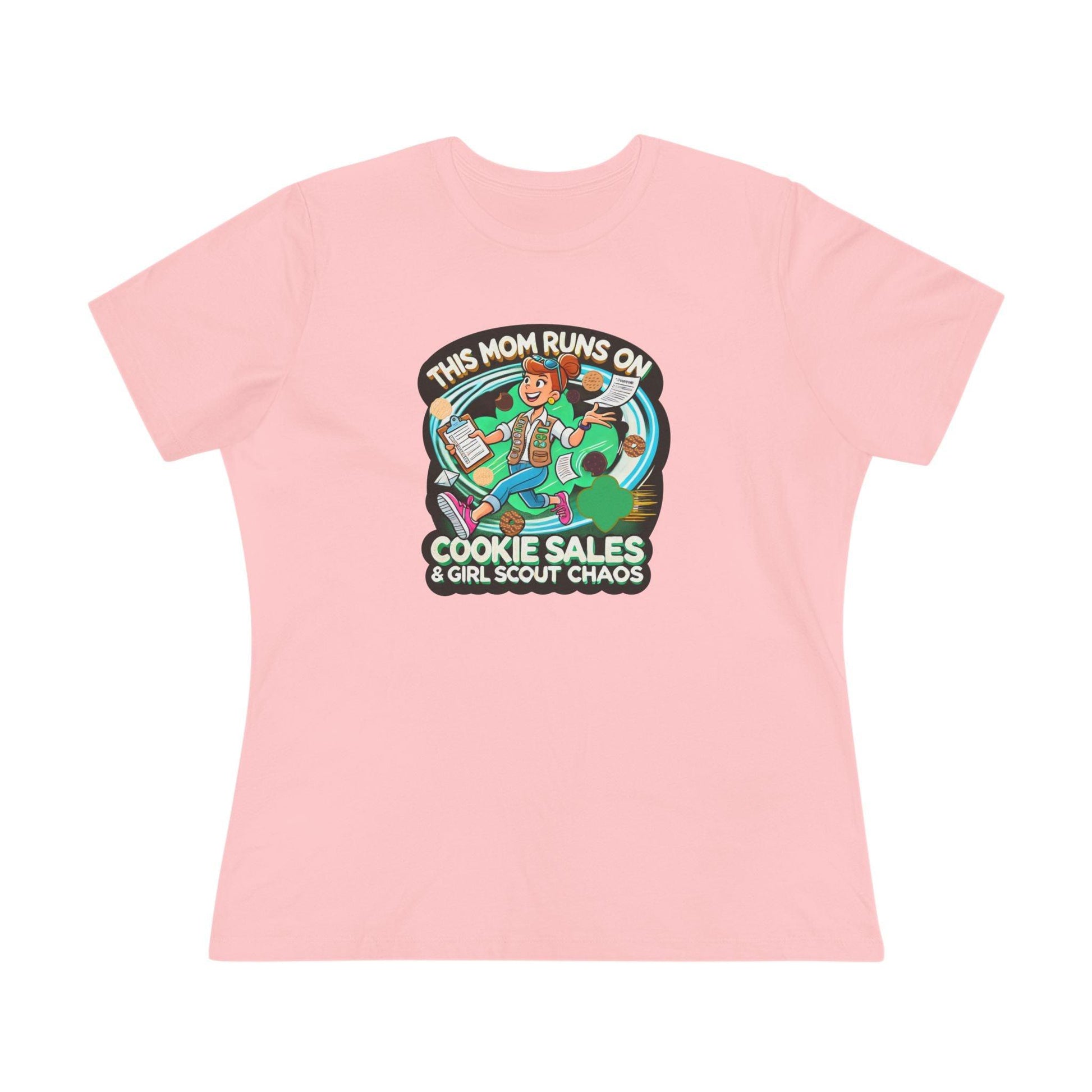 This Mom Runs on Cookies and Girl Scout Chaos - Women's Tee Embrace the Girl Scout Hustle! - Whippie's
