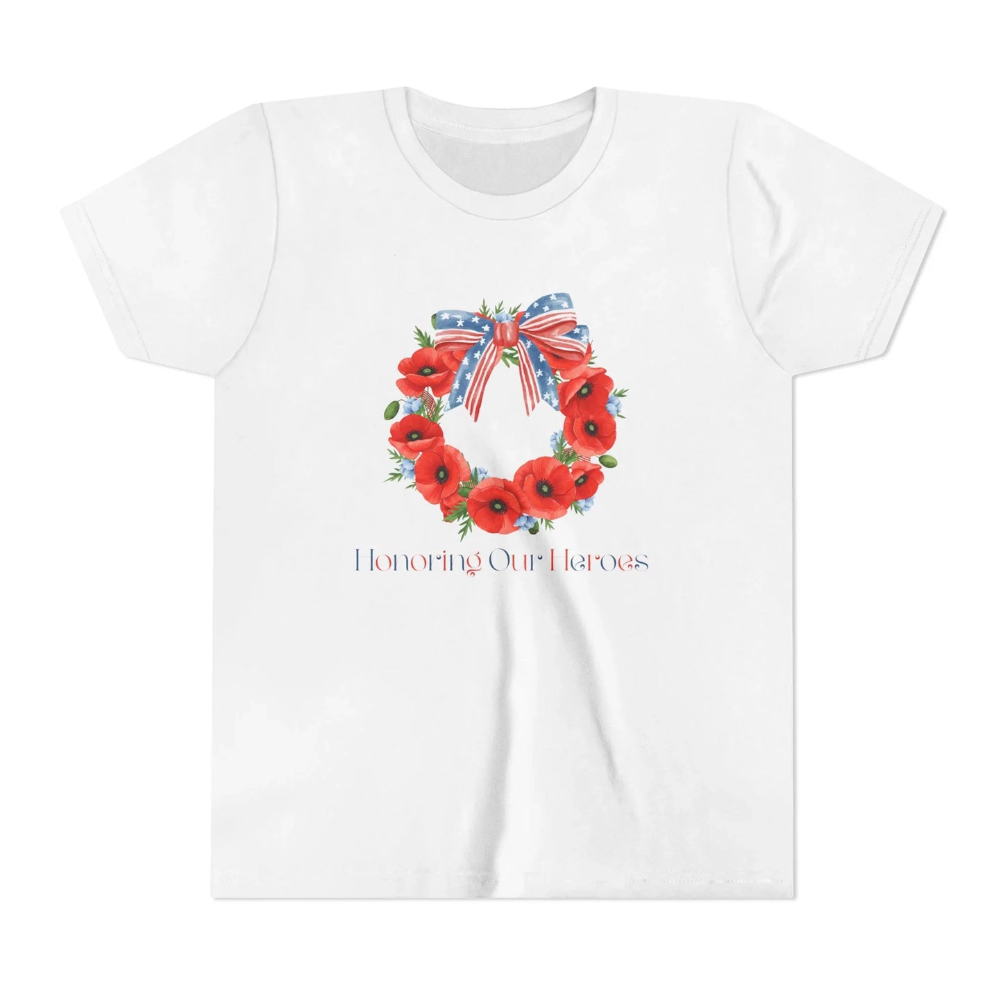 Memorial Day 'Honoring Our Heroes' Wreath - Youth T-shirt - Whippie's